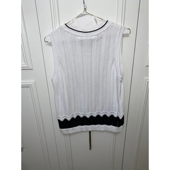 Talbots Women's XL White Sleeveless Knit Tank Top Casual Spring - Picture 5 of 5